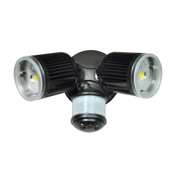 MS2HR Twin Head LED Floodlight with Motion Sensor - Round