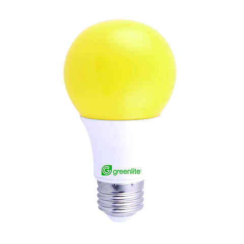LED A19 9W Yellow Bug Lite