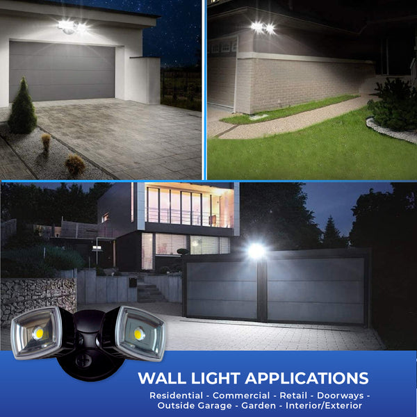 2HS Twin Head LED Floodlight - Square