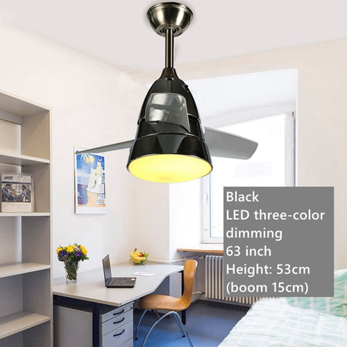 LukLoy Modern Minimalist Restaurant bedroom Ceiling Lamp Home Invisible Fan Light LED Three-color Dimming Three-speed Wind Speed